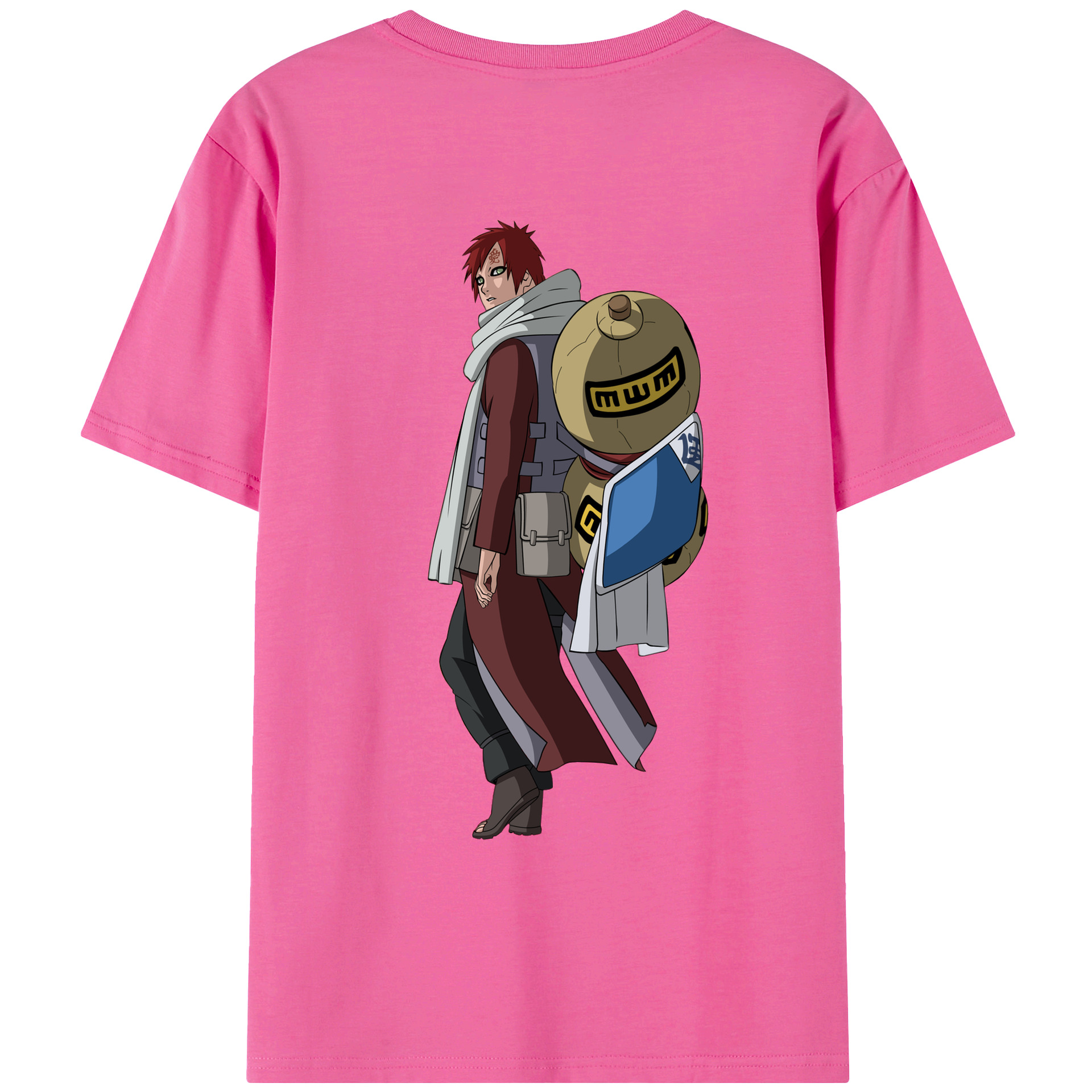 （画像用） NARUTO -ナルト- ガアラ Gaara レディース半袖Tシャツ(バックプリント)